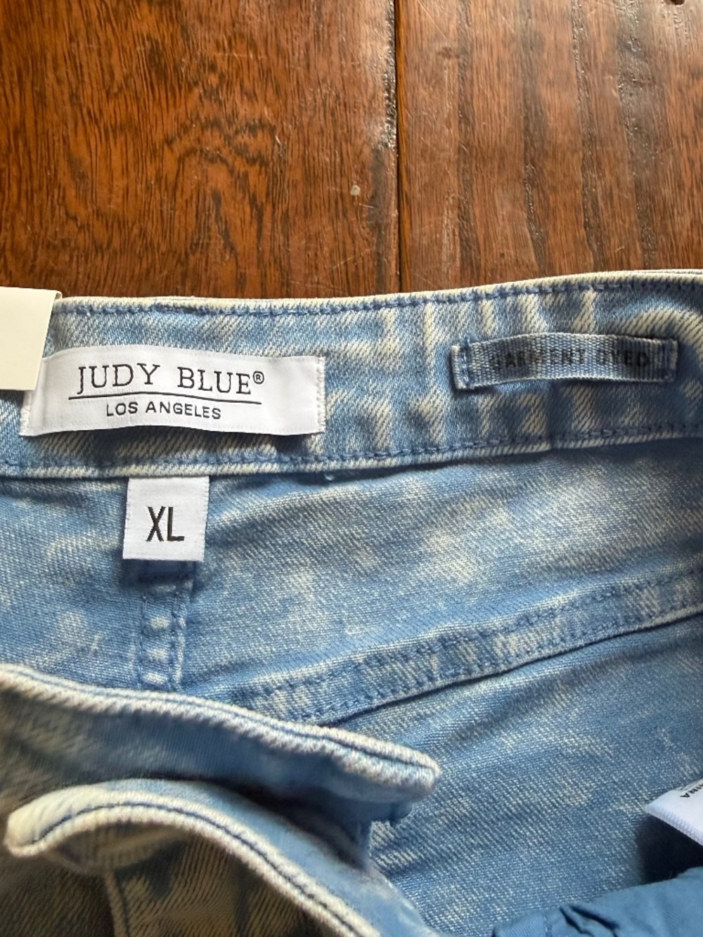 NWT Judy Blue Light Blue Acid Wash Denim Shorts XL - Picture 14 of 14